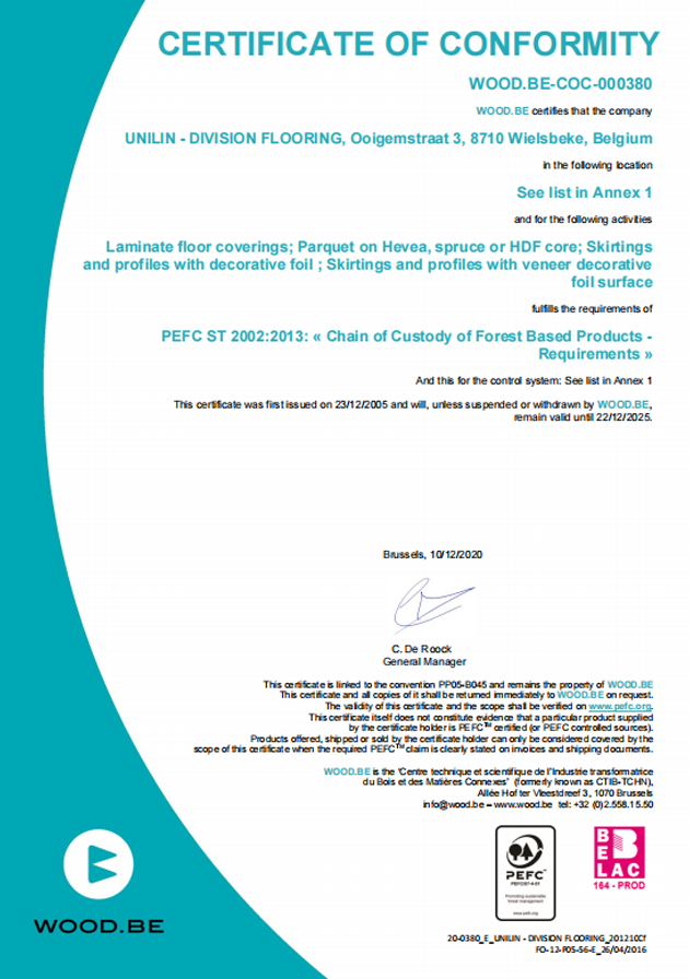 PEFC認證(三層實木復合地板）